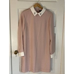Victoria Beckham for Target Pink Collared Shift Dress Bunnies Medium